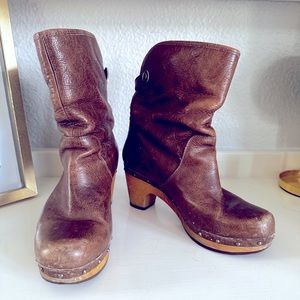 Ugg fur lined clog boots